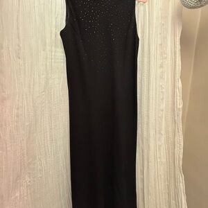 Jones New York Black Sleeveless Mock Neck Sheath Dress